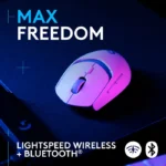 ⁦Logitech G309 LightSpeed Wireless/BlueTooth Gaming Mouse Hero 25K 25,600 DPI - White⁩ - الصورة ⁦5⁩