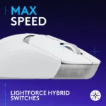 ⁦Logitech G309 LightSpeed Wireless/BlueTooth Gaming Mouse Hero 25K 25,600 DPI - White⁩ - الصورة ⁦6⁩