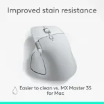 ⁦Logitech MX Master 4 Wireless/Bluetooth Mouse For MacOS - White Silver⁩ - الصورة ⁦3⁩