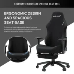 ⁦AndaSeat Luna Pro with Footrest, Large Gaming Chair Linen Fabric - Black⁩ - الصورة ⁦7⁩