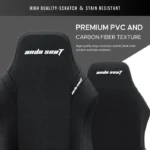 ⁦AndaSeat Luna Pro with Footrest, Large Gaming Chair Linen Fabric - Black⁩ - الصورة ⁦3⁩