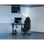 ⁦AndaSeat Luna Pro with Footrest, Large Gaming Chair Linen Fabric - Black⁩ - الصورة ⁦2⁩