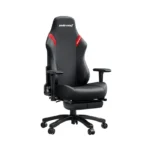 ⁦Andaseat Luna Pro with Footrest, Large Gaming Chair, PVC Leather - Black/Red⁩ - الصورة ⁦5⁩