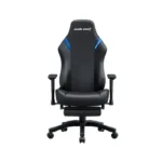 ⁦Andaseat Luna Pro with Footrest, Large Gaming Chair, PVC Leather - Black/Blue⁩ - الصورة ⁦6⁩