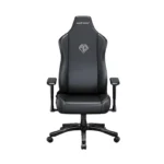 ⁦AndaSeat Novis large Gaming Chair Durable PVC leather & Linen Upholstery - Black⁩ - الصورة ⁦5⁩
