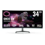 ⁦COOLER MASTER GM34-CW2 34 Inch VA Panel UWQHD 3440x1440 1ms 144Hz Curved Gaming Monitor - Black⁩ - الصورة ⁦6⁩