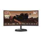 ⁦Cooler Master 34 Inch 165Hz UWQHD VA HDMI 2.0 0.5ms Curved Gaming Monitor - Black⁩ - الصورة ⁦8⁩