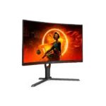 ⁦AOC CQ27G3Z 27 Inch 240Hz QHD 0.5ms HDMI 2.0 Curved Gaming Monitor - Black⁩ - الصورة ⁦9⁩