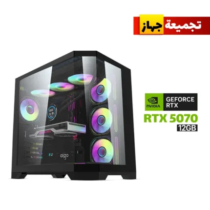 Gaming PC i7-14700K CPU, Asus TUF B760-PLUS WiFi DDR5 MB, 32GB DDR5 RAM, 2TB NVMe SSD, RTX 5070 12GB VGA, L360 Liquid Cooler, 850 WATT GOLD PSU, DarkFlash Aigo FT418 Pro Case with 7x RGB Fans, Windows 11 Pro License