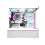 ⁦Aigo DarkFlash DS900 Air Gaming PC Case, with 6 * 120mm ARGB Fans, Tempered Glass Panels, 7 Expansion Slots-White⁩ - الصورة ⁦4⁩