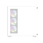 ⁦Aigo DarkFlash DS900W Gaming PC Case with 7 ARGB Fans Pre Installed, Tempered Glass Panels - White⁩ - الصورة ⁦4⁩