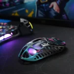 ⁦Gravastar Mercury X Pro Magnesium Alloy Frame Wireless/Bluetooth/Wired Gaming Mouse - Neon Graffiti⁩ - الصورة ⁦2⁩