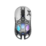 Gravastar Mercury X Pro Magnesium Alloy Frame Wireless/Bluetooth/Wired Gaming Mouse - Interstellar Silver