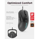 ⁦Lenovo M300s RGB Gaming Mouse Ultra Lightweight, Symmetrical Design, 6 Programmable Buttons, 16.8m RGB Logo, Upto 8000 DPI - Black⁩ - الصورة ⁦7⁩