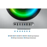 ⁦SAMSUNG G855D Odyssey G8 Smart Gaming Monitor, 34" OLED Display, UWQHD Resolution, 175Hz Refresh Rate, 0.03ms (GtG) Response Time, AMD FreeSync Premium Pro & G-Sync Technology, Silver | LS34DG852SMXUE⁩ - الصورة ⁦2⁩