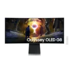 ⁦SAMSUNG G855D Odyssey G8 Smart Gaming Monitor, 34" OLED Display, UWQHD Resolution, 175Hz Refresh Rate, 0.03ms (GtG) Response Time, AMD FreeSync Premium Pro & G-Sync Technology, Silver | LS34DG852SMXUE⁩ - الصورة ⁦8⁩