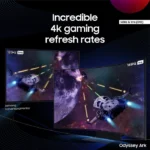 ⁦Samsung Odyssey Ark 2nd Gen. (G97NC) 55" 4K UHD (3840 x 2160), VA Panel, 1ms(GTG), 165Hz, 4 Input Multi View, Quantum Mini-LED, AMD FreeSync Premium Pro, HDMI 2.1, Adjustable HAS PIVOT Stand, 1000R Curved Gaming Monitor⁩ - الصورة ⁦3⁩