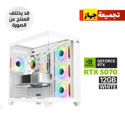 Gaming PC – AMD Ryzen 7 9700X, ASUS ROG STRIX B850-A WiFi 7, 32GB DDR5 6000MHz RAM, 2TB NVMe Gen4 SSD, RTX 5070 12GB White GPU, 850W Gold PSU, L360 Liquid Cooler White, Sharx Profin XI700W Case with 7 RGB Fans, Windows 11 Pro Licensed