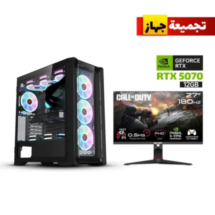 Gaming i7-13700F CPU, B760 DDR5 Motherboard, 32GB D5 RAM, 1TB NVMe SSD, RTX 5070 12GB, 850 WATT PSU, L240 Liquid Cooler, GameOn Vortex Mid Night Series Case 4x RGB Fans, Win 11 Pro (License) + GAMEON Call Of Duty 27’’ FHD 180Hz HDMI 2.1 Gaming Monitor