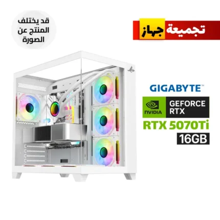 Gaming PC i7-14700K, MSI Z790-P WiFi Motherboard, 32GB DDR5 (6000) White RAM, 2TB NVMe SSD, Gigabyte RTX 5070Ti AERO OC 16GB White, L360 Liquid Cooler White, 850 WATT GOLD PSU, Sharx Profin GX700 Mid Tower White Case 7x ARGB Fans, Windows 11 Pro License