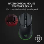 ⁦Razer Cobra Gaming Mouse: 58g, Gen-3 Optical Switches, Chroma RGB Lighting, 8500 DPI Sensor, PTFE Feet, Speedflex Cable - Black⁩ - الصورة ⁦4⁩