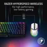 ⁦Razer Cobra Pro HyperSpeed Wireless/Bluetooth/Wired 30K DPI Gaming Mouse, 10 Customizable Control Focus Gen-3 Switches, Up to 170 Hrs Bluetooth/100 Hrs on Hyperspeed Wireless - White⁩ - الصورة ⁦2⁩