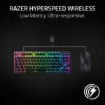 ⁦Razer DeathAdder V3 HyperSpeed Wireless Esports Gaming Mouse: 55 g Lightweight, Ergonomic & Smooth Touch Texture, Gen 3 Optical Switches, Focus X 26K Optical Sensor - Black⁩ - الصورة ⁦2⁩
