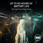 ⁦Razer DeathAdder V3 Pro Ultra-Lightweight Wireless/Wired Ergonomic Esports Mouse Up to 90 Hours Battery Life - Black⁩ - الصورة ⁦2⁩