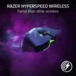 ⁦Razer DeathAdder V3 Pro Ultra-Lightweight Wireless/Wired Ergonomic Esports Mouse Up to 90 Hours Battery Life - Black⁩ - الصورة ⁦4⁩