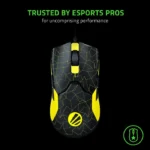 ⁦Razer Viper 8KHz Ambidextrous Esports Wired Gaming Mouse - Black/Yellow⁩ - الصورة ⁦2⁩