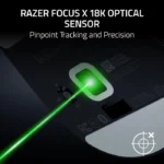 ⁦Razer Basilisk Mobile Portable Ergonomic Wireless/Bluetooth Gaming Mouse, Upto 105Hr, Focus X 18K Optical Sensor - Black⁩ - الصورة ⁦8⁩