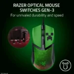 ⁦Razer Cobra Minecraft Edition Lightweight Optical Wired Gaming Mouse with Chroma RGB Lighting, Razer Gen‑3 Optical Mouse Switches - Green⁩ - الصورة ⁦3⁩