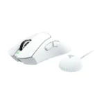 ⁦Razer DeathAdder V4 Pro Wireless Gaming Mouse: 56g Lightweight - HyperSpeed Wireless Gen-2 - Optical Scroll Wheel - Optical Switches Gen-4 - Focus Pro 45K Sensor Gen-2 - Up to 150 Hr Battery, White | RZ01-05330200-R3G1⁩ - الصورة ⁦4⁩