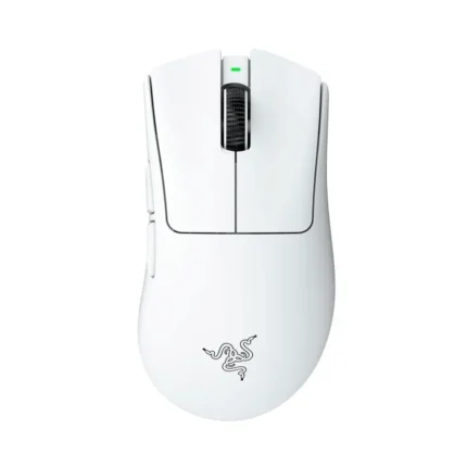 Razer DeathAdder V4 Pro Wireless Gaming Mouse: 56g Lightweight - HyperSpeed Wireless Gen-2 - Optical Scroll Wheel - Optical Switches Gen-4 - Focus Pro 45K Sensor Gen-2 - Up to 150 Hr Battery, White | RZ01-05330200-R3G1
