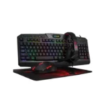 ⁦Redragon Gaming Essentials RGB Wired KeyBoard Mouse Headset & Mouse Pad 4 in 1 Set - Black⁩ - الصورة ⁦9⁩