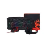 ⁦Redragon Gaming Essentials RGB Wired KeyBoard Mouse Headset & Mouse Pad 4 in 1 Set - Black⁩ - الصورة ⁦8⁩