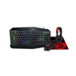 ⁦Redragon Gaming Essentials RGB Wired KeyBoard Mouse Headset & Mouse Pad 4 in 1 Set - Black⁩ - الصورة ⁦7⁩