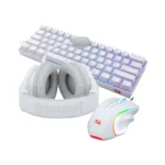 ⁦Redragon S129W 3in1 Gaming Mouse, Headset and Keyboard Combo - White⁩ - الصورة ⁦5⁩