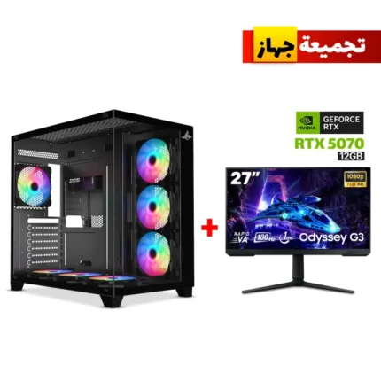 Gaming PC i7-14700F,GigaByte Intel B760M G AX WIFI DDR5 MB,32GB DDR5 (6000) RAM,1TB NVMe SSD,RTX 5070 12GB VGA,850 Watt GOLD PSU,AZZA L240 Liquid Cooler,Sharx Profin XI700B Case Black,Win 11 Pro License,Samsung Odyssey G3 27" VA FHD 180Hz Gaming Monitor