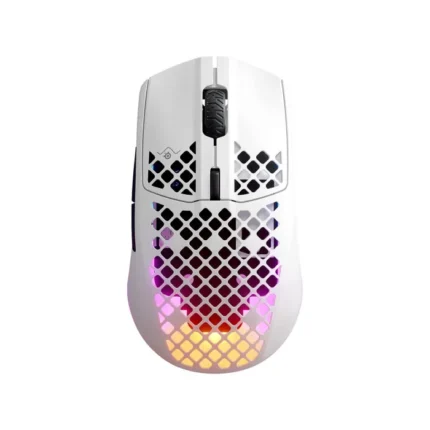 SteelSeries Aerox 3 Wireless/Bluetooth Ultralight Weight Gaming Mouse 18,000 CPI, 6 Programmable Button, 200 Hour Battery Life - White