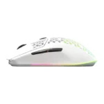 ⁦SteelSeries Aerox 3 Wireless/Bluetooth Ultralight Weight Gaming Mouse 18,000 CPI, 6 Programmable Button, 200 Hour Battery Life - White⁩ - الصورة ⁦4⁩