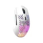 ⁦SteelSeries Aerox 3 Wireless/Bluetooth Ultralight Weight Gaming Mouse 18,000 CPI, 6 Programmable Button, 200 Hour Battery Life - White⁩ - الصورة ⁦5⁩