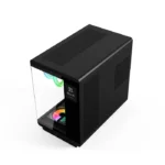 ⁦Acer U600 ATX Mid Tower Two Panel Front & Left Side Tempered Glass Case With Built in LED Display 7 ARGB Fans - Black⁩ - الصورة ⁦5⁩