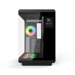 ⁦Acer U600 ATX Mid Tower Two Panel Front & Left Side Tempered Glass Case With Built in LED Display 7 ARGB Fans - Black⁩ - الصورة ⁦6⁩