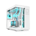 ⁦Acer U600 ATX Mid Tower Two Panel Front & Left Side Tempered Glass Case With Built in LED Display 7 ARGB Fans - White⁩ - الصورة ⁦9⁩