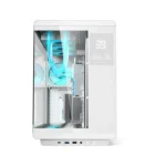 ⁦Acer U600 ATX Mid Tower Two Panel Front & Left Side Tempered Glass Case With Built in LED Display 7 ARGB Fans - White⁩ - الصورة ⁦4⁩