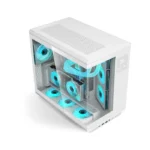 ⁦Acer U600 ATX Mid Tower Two Panel Front & Left Side Tempered Glass Case With Built in LED Display 7 ARGB Fans - White⁩ - الصورة ⁦7⁩
