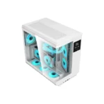 ⁦Acer U600 ATX Mid Tower Two Panel Front & Left Side Tempered Glass Case With Built in LED Display 7 ARGB Fans - White⁩ - الصورة ⁦5⁩