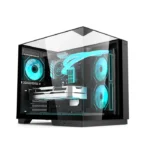⁦Acer V330 ATX Mid Tower Three Panel Front Top & Left Side Tempered Glass Case With 6 ARGB Fans - Black⁩ - الصورة ⁦7⁩