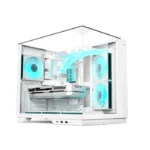 ⁦Acer V330 ATX Mid Tower Three Panel Front Top & Left Side Tempered Glass Case With 6 ARGB Fans - White⁩ - الصورة ⁦7⁩